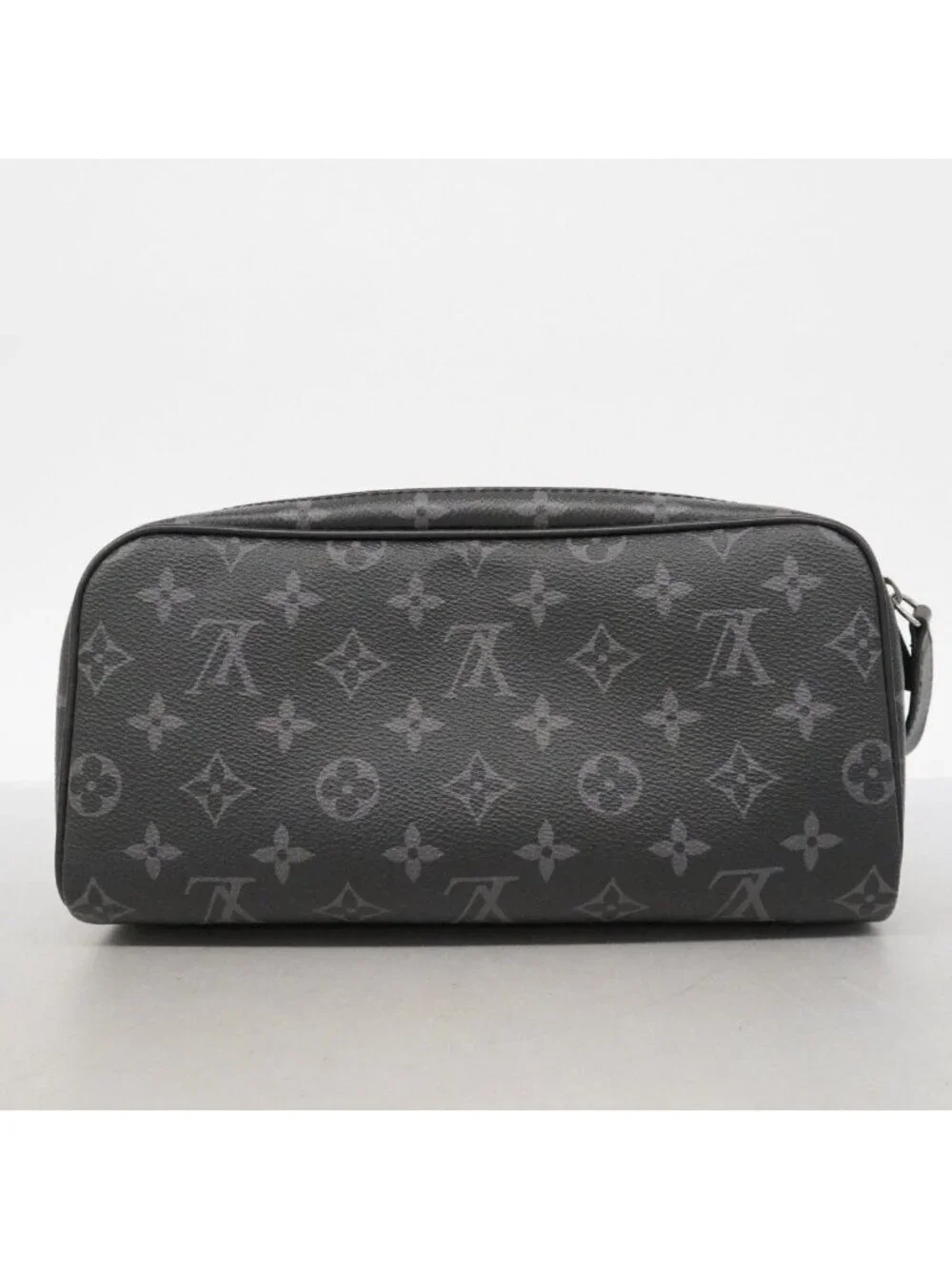 Louis Vuitton Handbag Monogram Eclipse Dopp Kit Black Gray